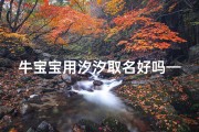 牛宝宝用汐汐取名好吗—牛年汐字取名