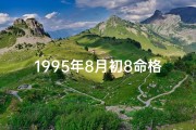 1995年8月初8命格、1995年八月初八出生的人命运