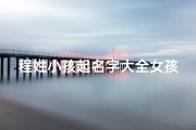 程姓小孩起名字大全女孩-程姓女孩起名精选：传承美好，寓意吉祥的名字大全
