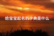 给宝宝起名的字典是什么(康熙字典10画的字有哪些适合给宝宝起名)