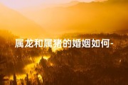 属龙和属猪的婚姻如何-属龙属猪婚姻配对：幸福相随的秘密