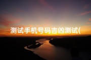 测试手机号码吉凶测试(手机号码吉凶一测便知，运势揭秘)