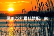 属龙72年最佳婚配：幸福姻缘指南