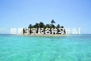 给男宝宝起名钟习什么(姓钟的好听到爆的男孩名字解八字起名男孩名字)
