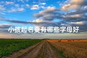 小孩起名要有哪些字母好