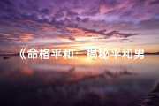 《命格平和：揭秘平和男人的独特魅力》