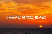 小孩子起名网址_孩子起名网站哪个好