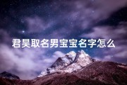 君昊取名男宝宝名字怎么取—《君昊宝宝名字：如何取一个寓意美好的男宝宝名》