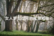 女人梦见过河的寓意和象征;梦见过河过去是什么征兆