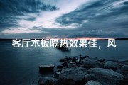 客厅木板隔热效果佳，风水布局更上一层楼