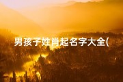男孩子姓肖起名字大全(姓肖的男孩阳光点的名字)