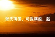 张氏萌宝，可爱满溢，温馨命名大揭晓