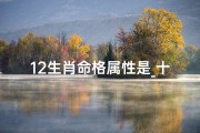 12生肖命格属性是_十二生肖各属什么命