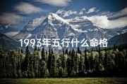 1993年五行什么命格,1993年五行命格揭秘：探寻你的本命年运势
