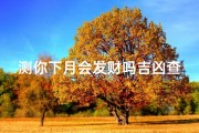 测你下月会发财吗吉凶查询—测财运吉凶：下月能否发大财？