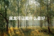属龙可以戴什么最好