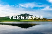 小孩起名该取多少画