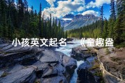 小孩英文起名—《童趣盎然：探索英文起名的无限魅力》