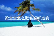 梁宝宝怎么取名好听点的名字、《梁宝宝取名攻略：创意好听的宝宝名精选》