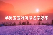 羊男宝宝好吗取名字好不好_羊男宝宝取名好字寓意好吗？探讨名字的美好寓意