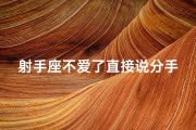 射手座不爱了直接说分手吗,射手座不爱了是什么表现