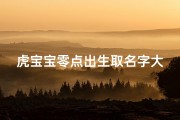 虎宝宝零点出生取名字大全(请问 虎年6月22日零点53分生的女孩起什么名字最好)