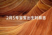 2月5号宝宝出生时辰吉凶、2月5日宝宝出生时辰吉凶揭秘