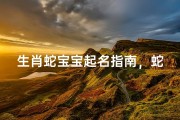 生肖蛇宝宝起名指南，蛇年新生儿姓名吉凶解析与评分标准