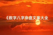 《数字八字命盘文案大全：揭秘命运密码》