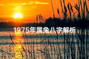 1975年属兔八字解析：揭秘命运密码