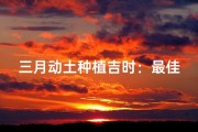 三月动土种植吉时：最佳播种时刻揭晓