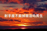射手座不能掉眼泪吗男生女生,射手座男生：泪点高还是坚强面具？
