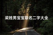 梁姓男宝宝取名二字大全(姓梁的男孩名字两字)