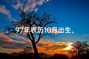 97年农历10月出生、《97年农历10月八字命理揭秘：运势解析与人生指引》