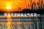 男孩名字缺金大气名字—《五行缺金男孩取名：金辉熠熠，未来可期》