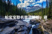 蛇宝宝取名禁忌解析，避开这些忌讳助孩子顺遂一生