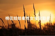 棉花娃娃秦姓女宝宝取名,《秦家宝贝棉花娃娃，温暖童趣新名诞生》