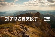 孩子取名搞笑段子、《宝宝取名大作战：笑翻全家的名字笑话》