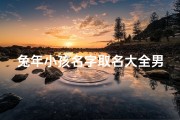 兔年小孩名字取名大全男孩