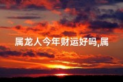 属龙人今年财运好吗,属龙人今年财运好吗女