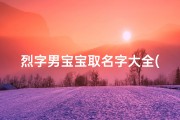 烈字男宝宝取名字大全(男孩名字大全单字有内涵的名字有哪些)