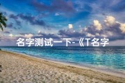 名字测试一下-《T名字吉凶测试打分神器，揭秘命运密码》