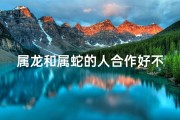属龙和属蛇的人合作好不好—龙蛇共舞，合作共赢