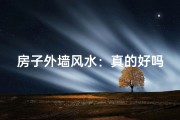 房子外墙风水：真的好吗？