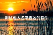 测试他人名字吉凶的软件,《姓名吉凶一测便知，智慧软件助你选名》