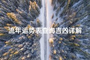 流年运势表查询吉凶详解、《流年运势吉凶详析：揭秘命运转折点》