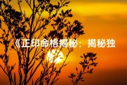 《正印命格揭秘：揭秘独特人格特质》