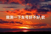 我测一下车号好不好,软件测试车辆尾号吉凶，揭秘行车运势奥秘