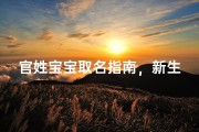 官姓宝宝取名指南，新生儿命名灵感大全