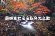 薛姓龙女宝宝取名怎么取